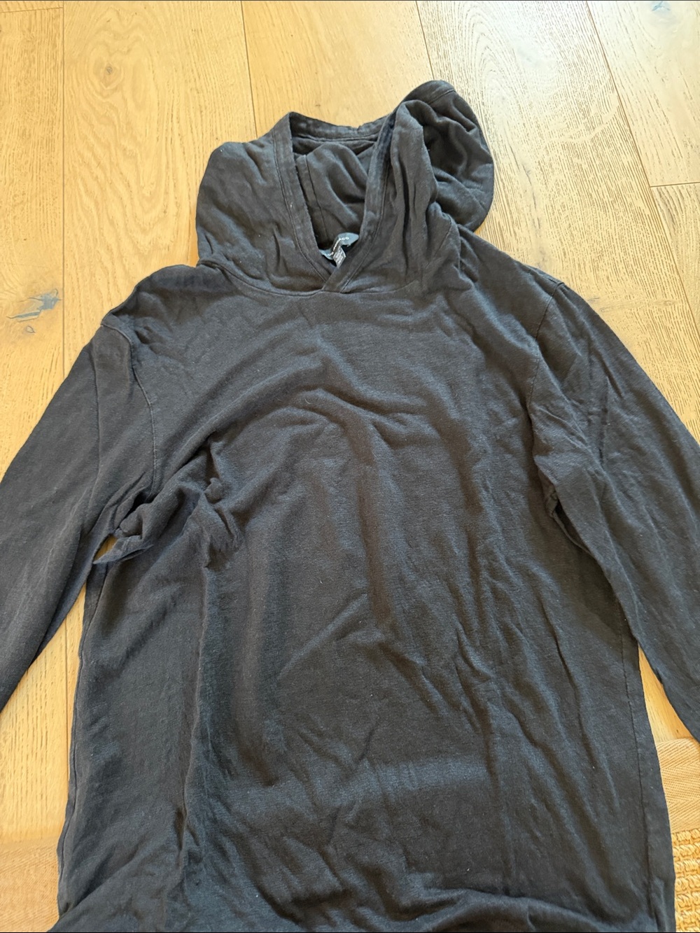 Club Monaco Black Hooded Long Sleeve Top
